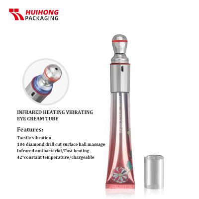 Tubos de massagem de creme de olho elétrico 30ml com aplicador de vibração para embalagem cosmética