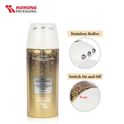 D50 120ml embalagem de ouro de alto brilho alumínio cosméticos três bolas de massagem tubo de creme corporal
