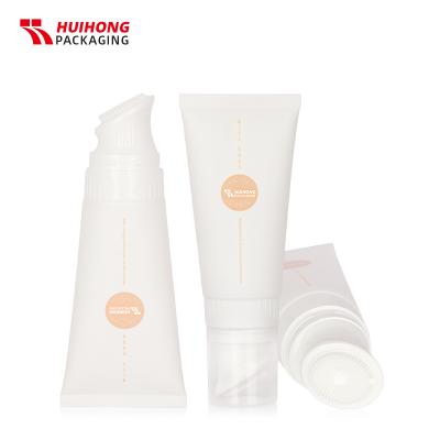 Tubo de massagem de tubo macio branco TPE escova de rosto para limpador facial
